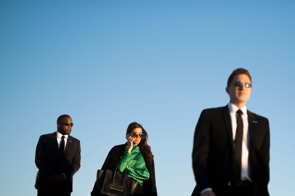 HAVN Bodyguards protect a high-net-worth client on the runway